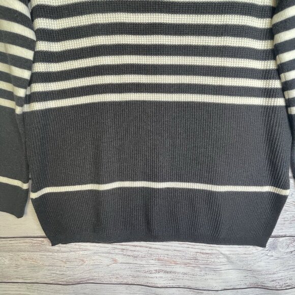 Gap Women's Sweater Size L Wool Coastal Fisherman Nautical Striped Warm - Picture 3 of 14